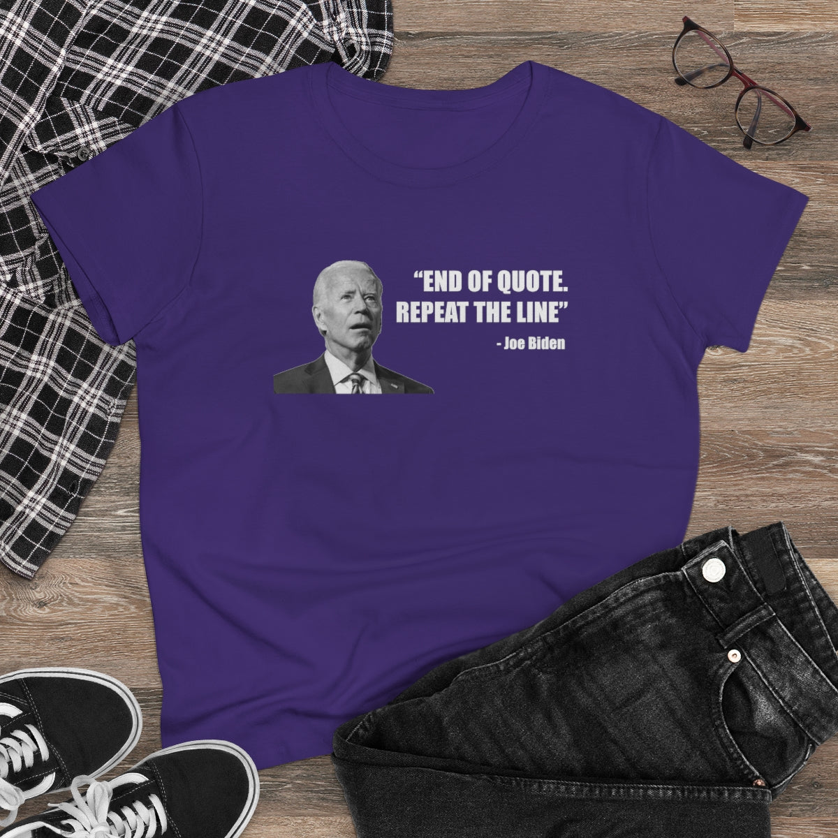 End Of Quote Repeat The Line | Women's Tee - Rise of The New Media