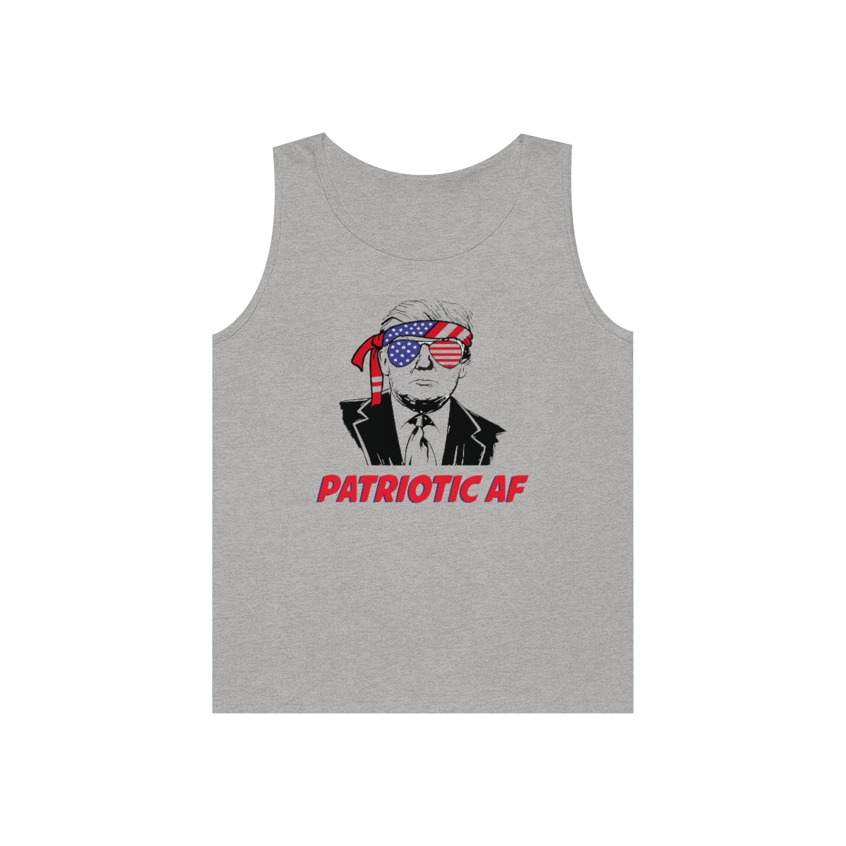 Patriotic AF with Trump | Men's Heavy Cotton Tank Top - Rise of The New Media