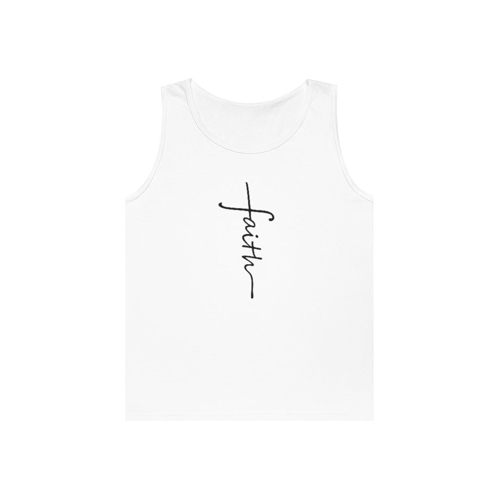 Faith | Men's Heavy Cotton Tank Top - Rise of The New Media