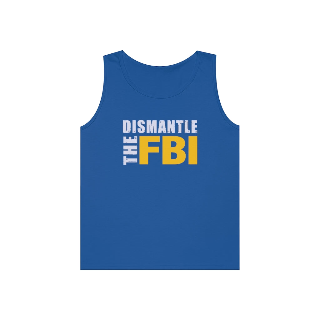 Dismantle The FBI | Men's Heavy Cotton Tank Top - Rise of The New Media