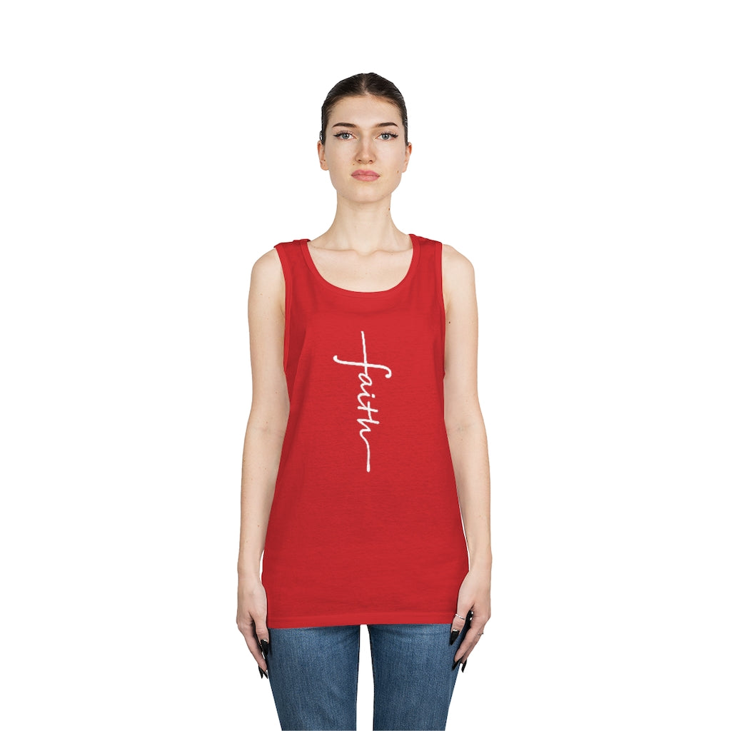 Faith | Men's Heavy Cotton Tank Top - Rise of The New Media