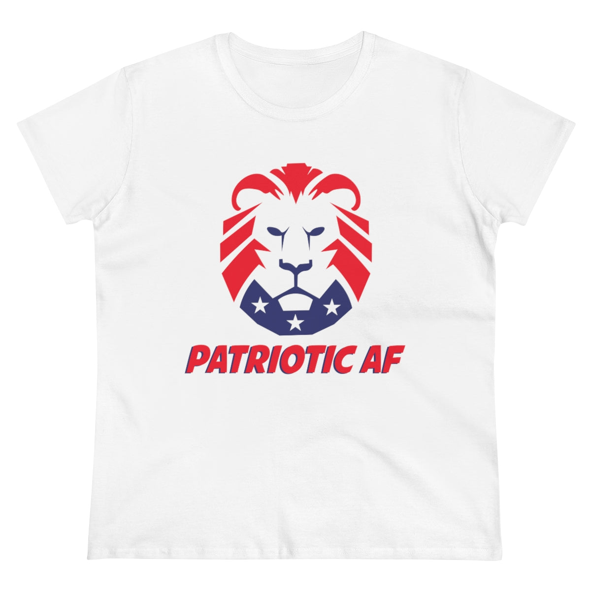 Patriotic AF with MAGA Lion | Women's Tee - Rise of The New Media