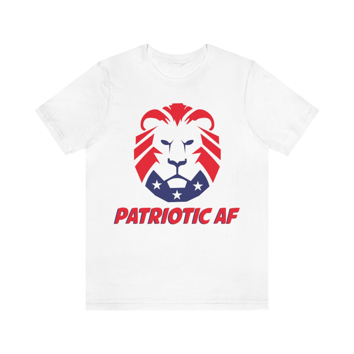 Patriotic AF with MAGA Lion | Mens/Unisex Short Sleeve T-Shirt - Rise of The New Media