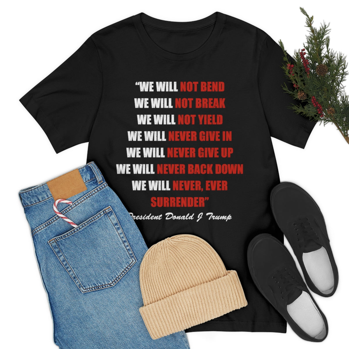 We Will Not Bend... | Mens/Unisex Short Sleeve T-Shirt - Rise of The New Media