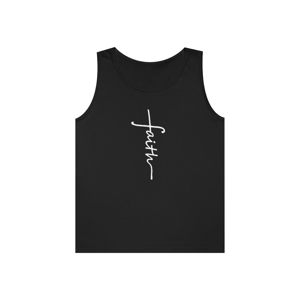 Faith | Men's Heavy Cotton Tank Top - Rise of The New Media