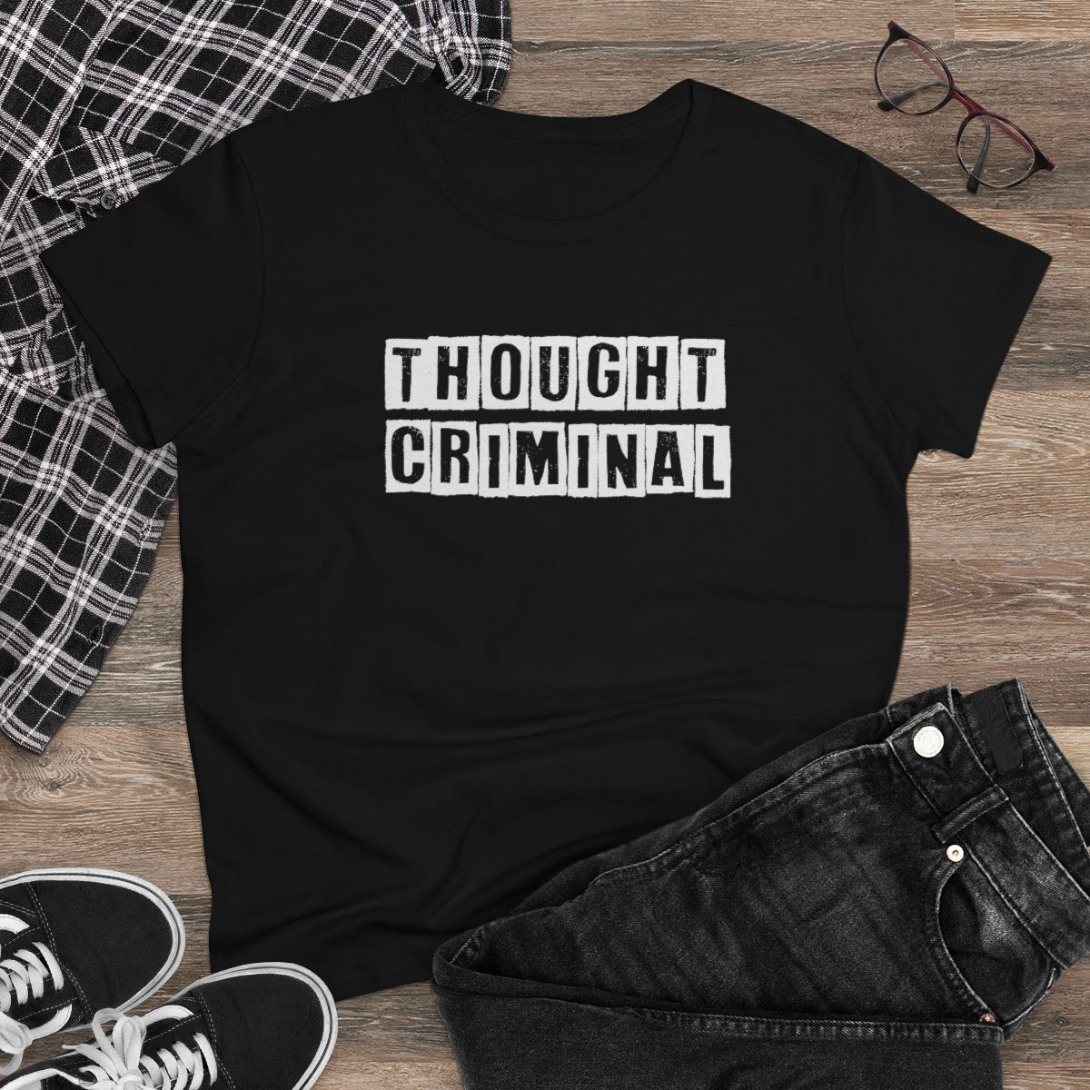 Thought Criminal | Women's Tee - Rise of The New Media
