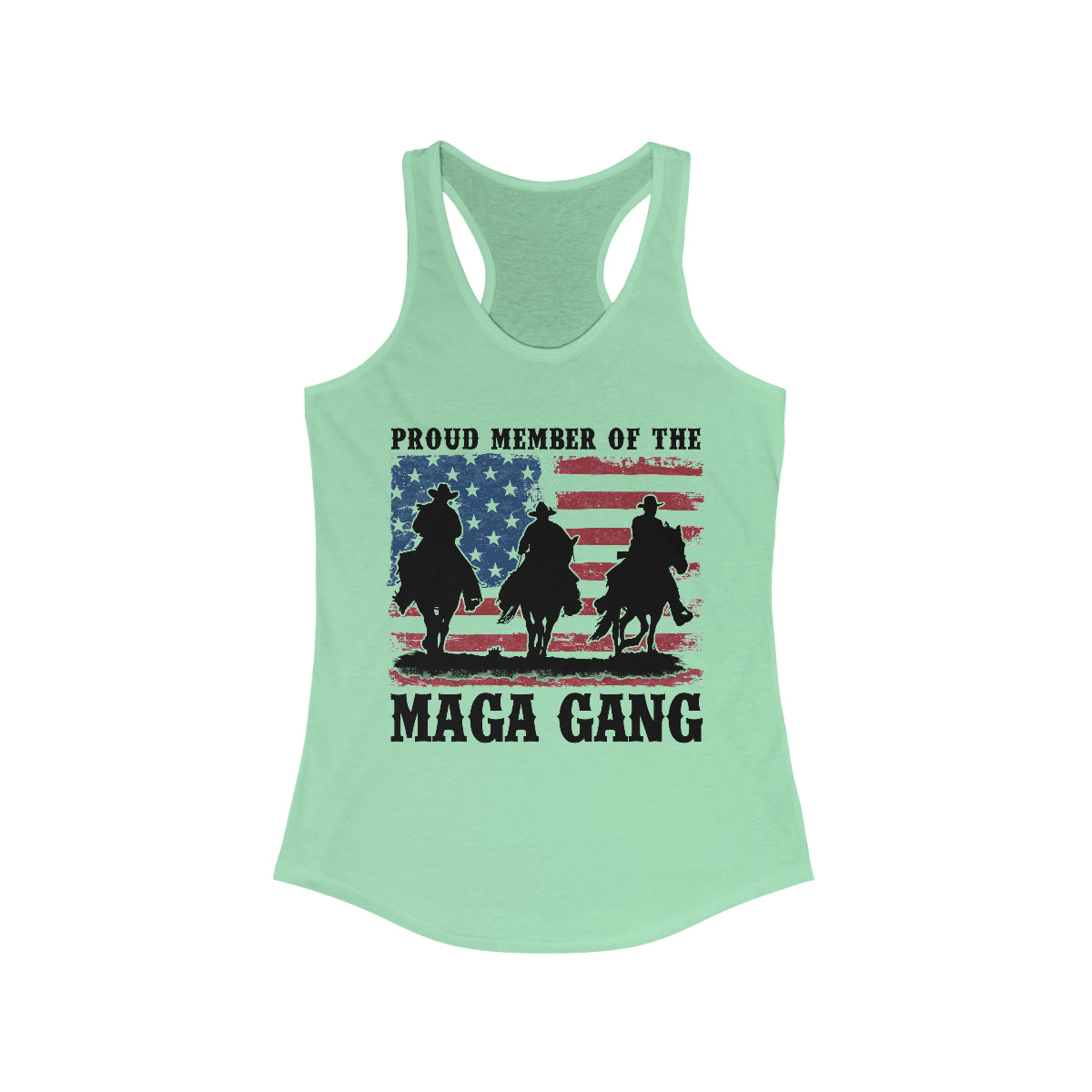 MAGA Gang | Women's Racerback Tank - Rise of The New Media