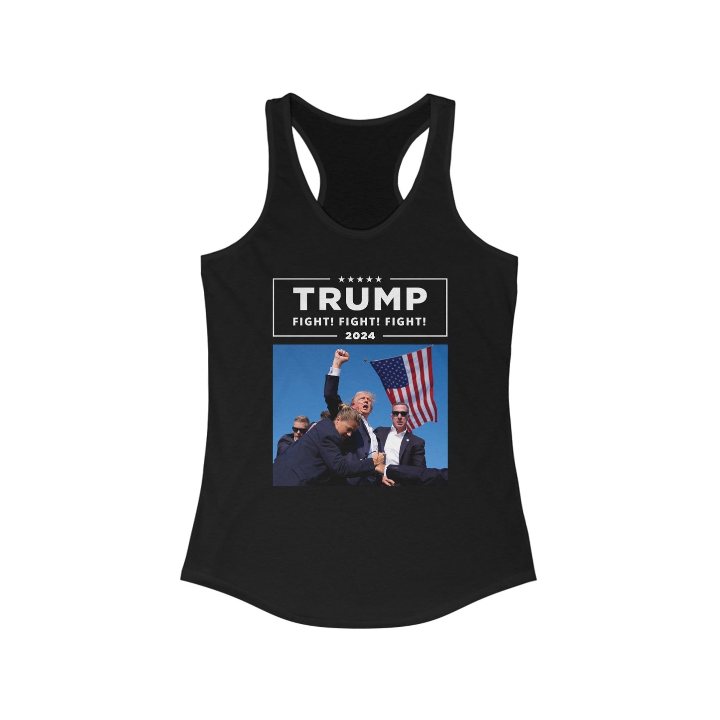 Trump 2024 Fight! Fight! Fight! | Women's Racerback Tank