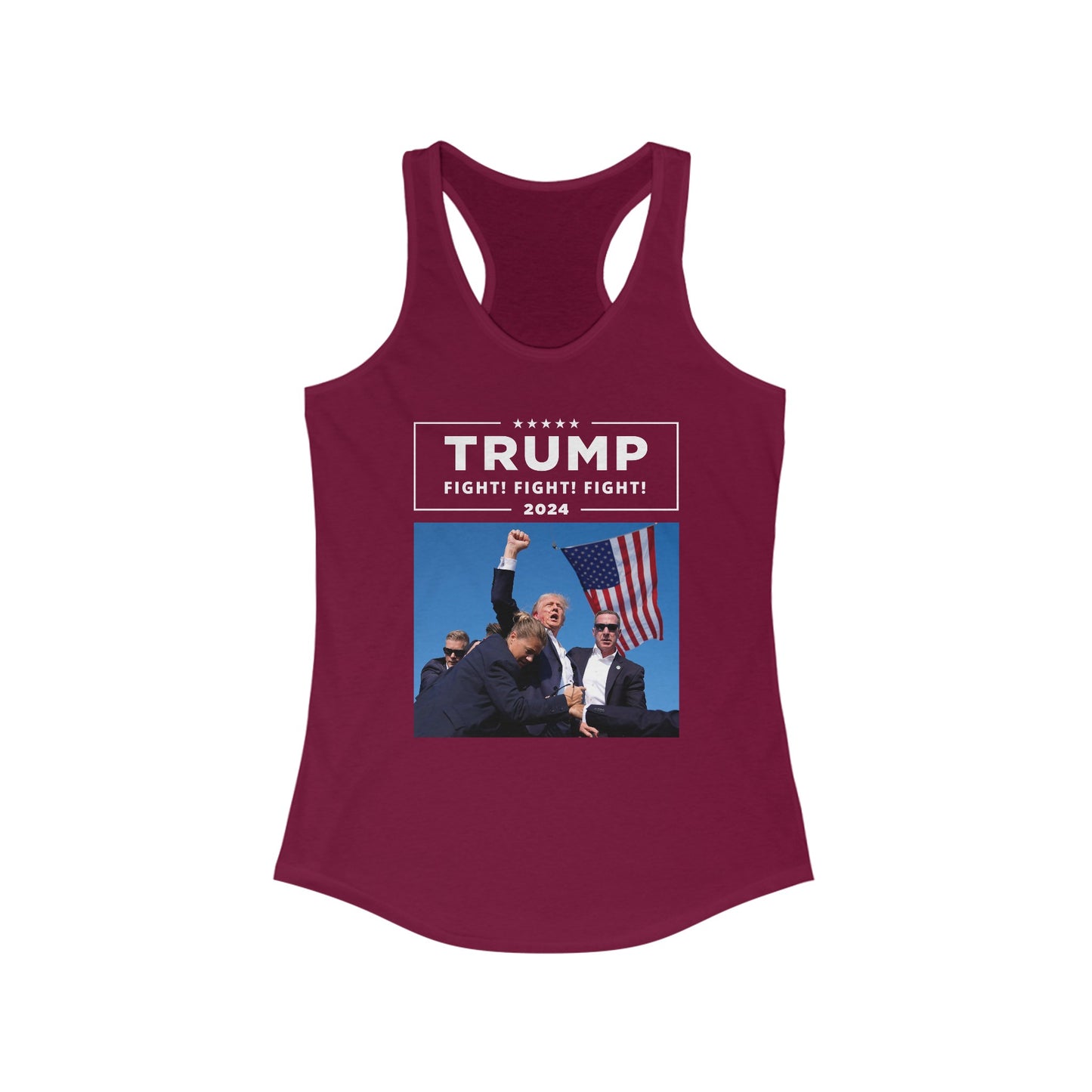 Trump 2024 Fight! Fight! Fight! | Women's Racerback Tank