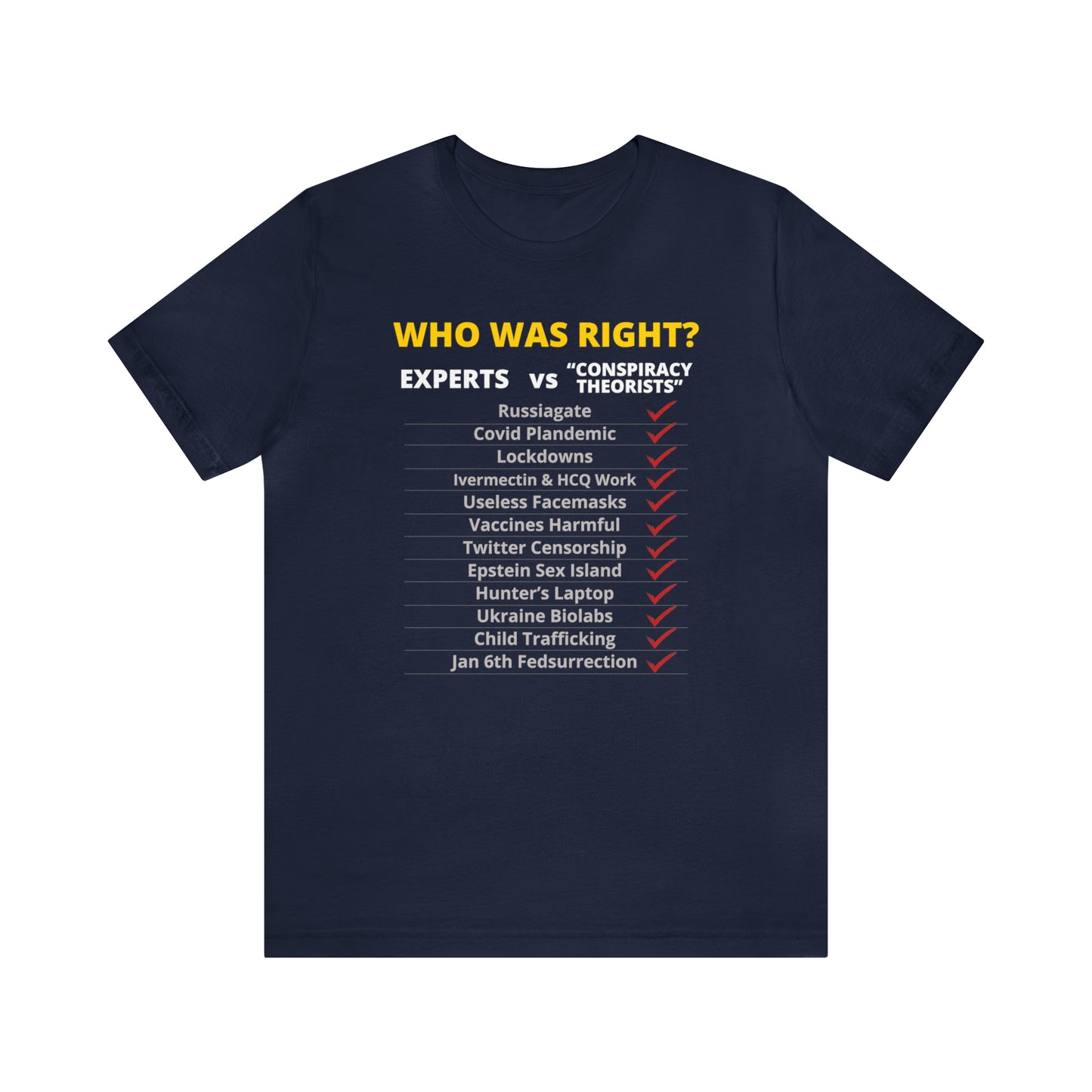 Who Was Right? | Mens/Unisex Short Sleeve T-Shirt