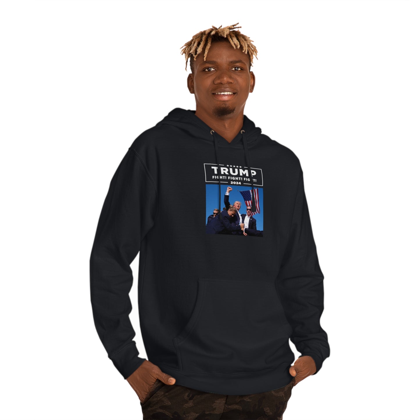 Trump 2024 Fight! Fight! Fight! | Unisex Hooded Sweatshirt