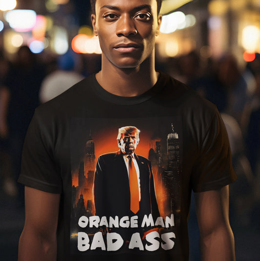 Orange Man Bad Ass | Mens/Unisex Short Sleeve T-Shirt