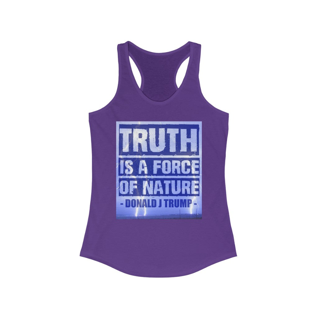 Truth Is a Force of Nature | Women's Racerback Tank - Rise of The New Media