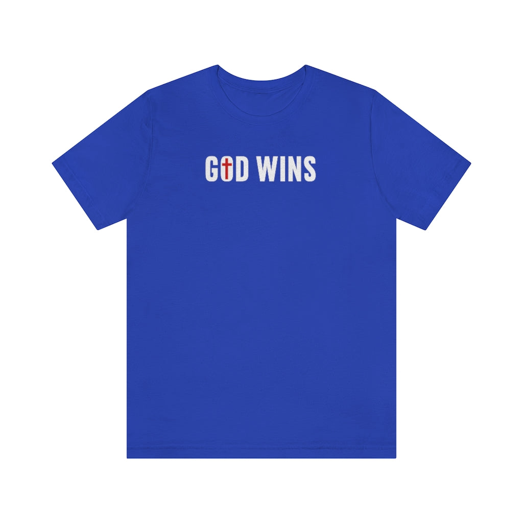 God Wins | Mens/Unisex Short Sleeve T-Shirt - Rise of The New Media