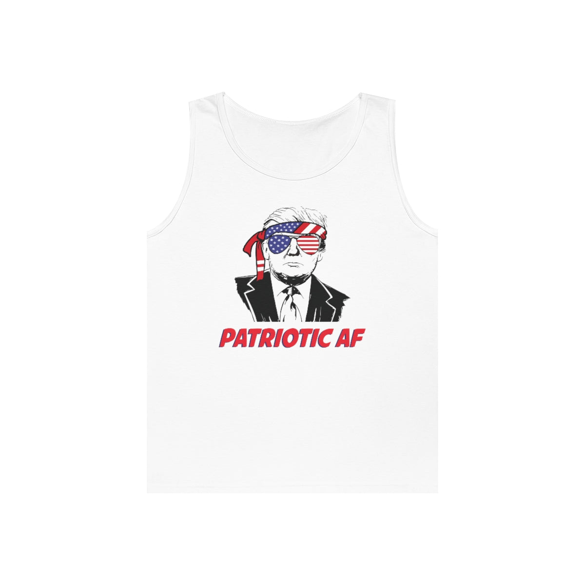 Patriotic AF with Trump | Men's Heavy Cotton Tank Top - Rise of The New Media