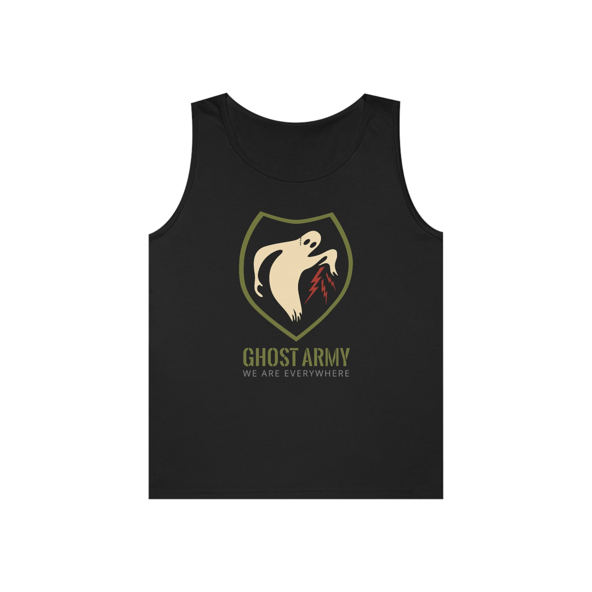 Ghost Army - We Are Everywhere | Men's Heavy Cotton Tank Top - Rise of The New Media