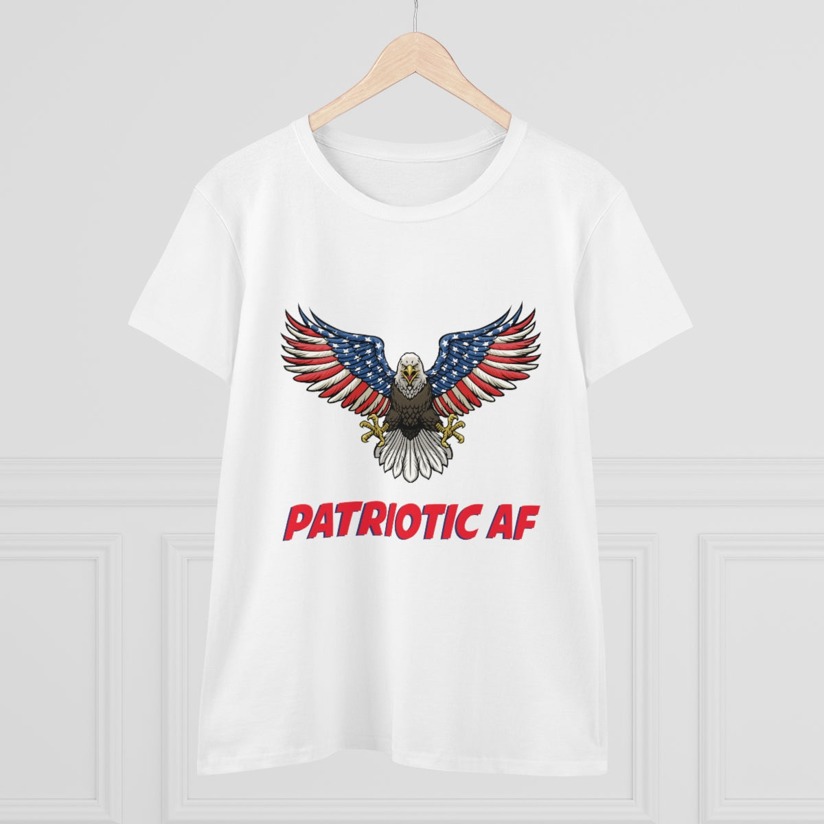 Patriotic AF with American Eagle 2 | Women's Tee - Rise of The New Media