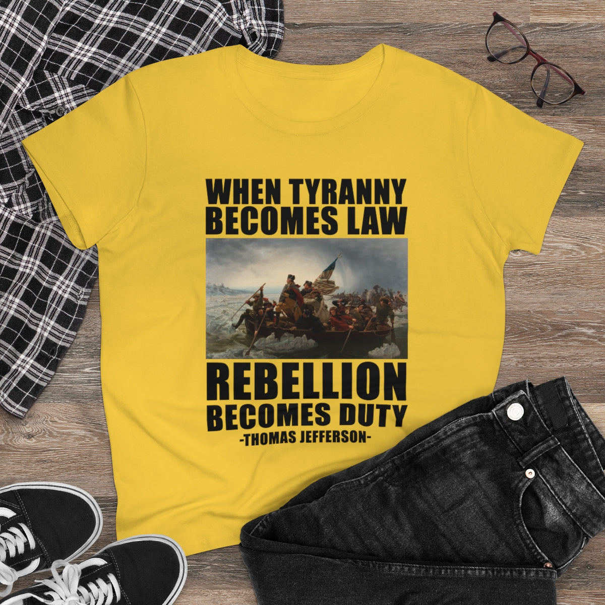 When Tyranny Becomes Law... | Women's Cotton Tee - Rise of The New Media