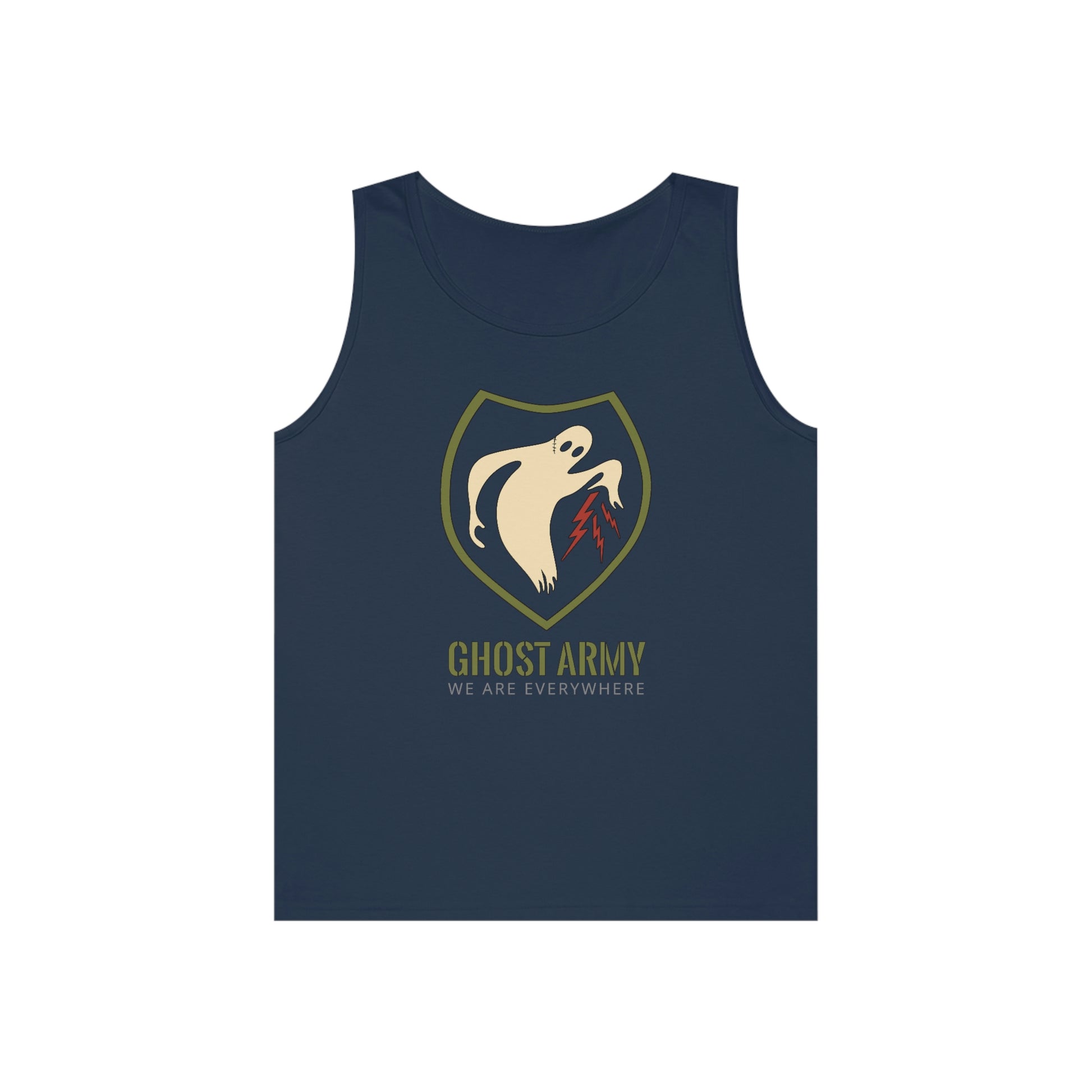 Ghost Army - We Are Everywhere | Men's Heavy Cotton Tank Top - Rise of The New Media