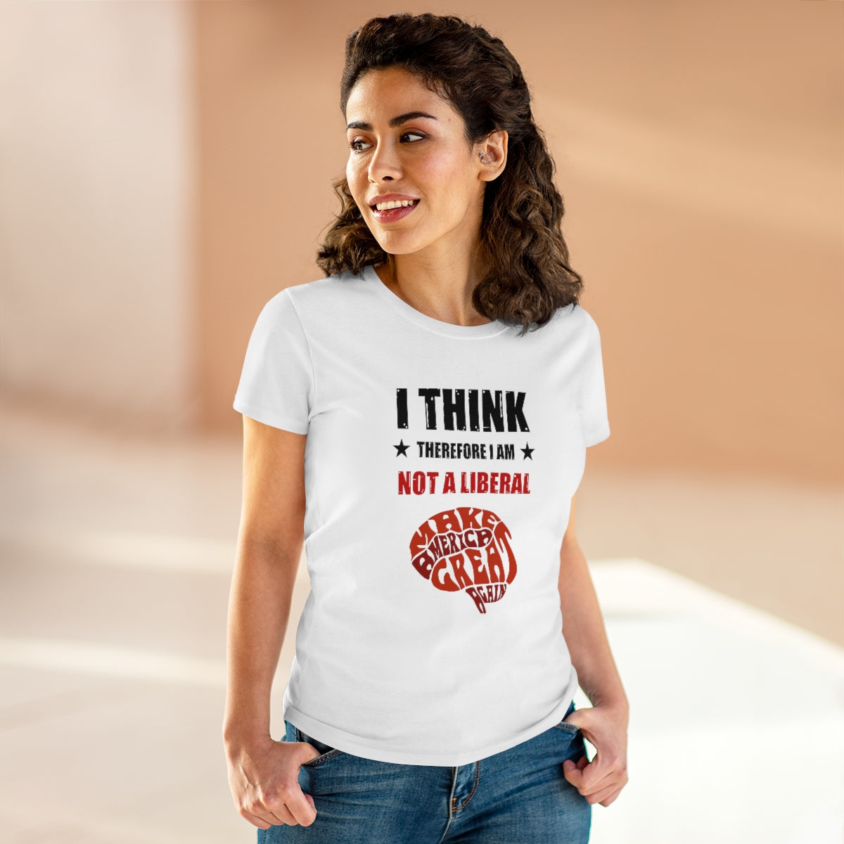 I Think Therefore I Am Not A Liberal | Women's Tee - Rise of The New Media
