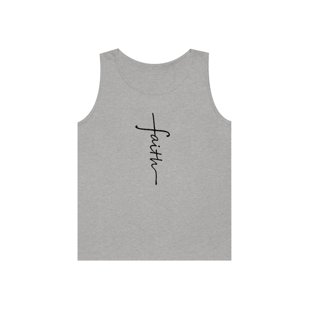 Faith | Men's Heavy Cotton Tank Top - Rise of The New Media