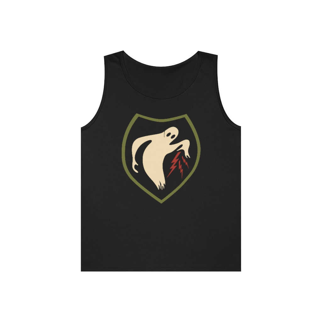 Ghost Army | Men's Heavy Cotton Tank Top - Rise of The New Media