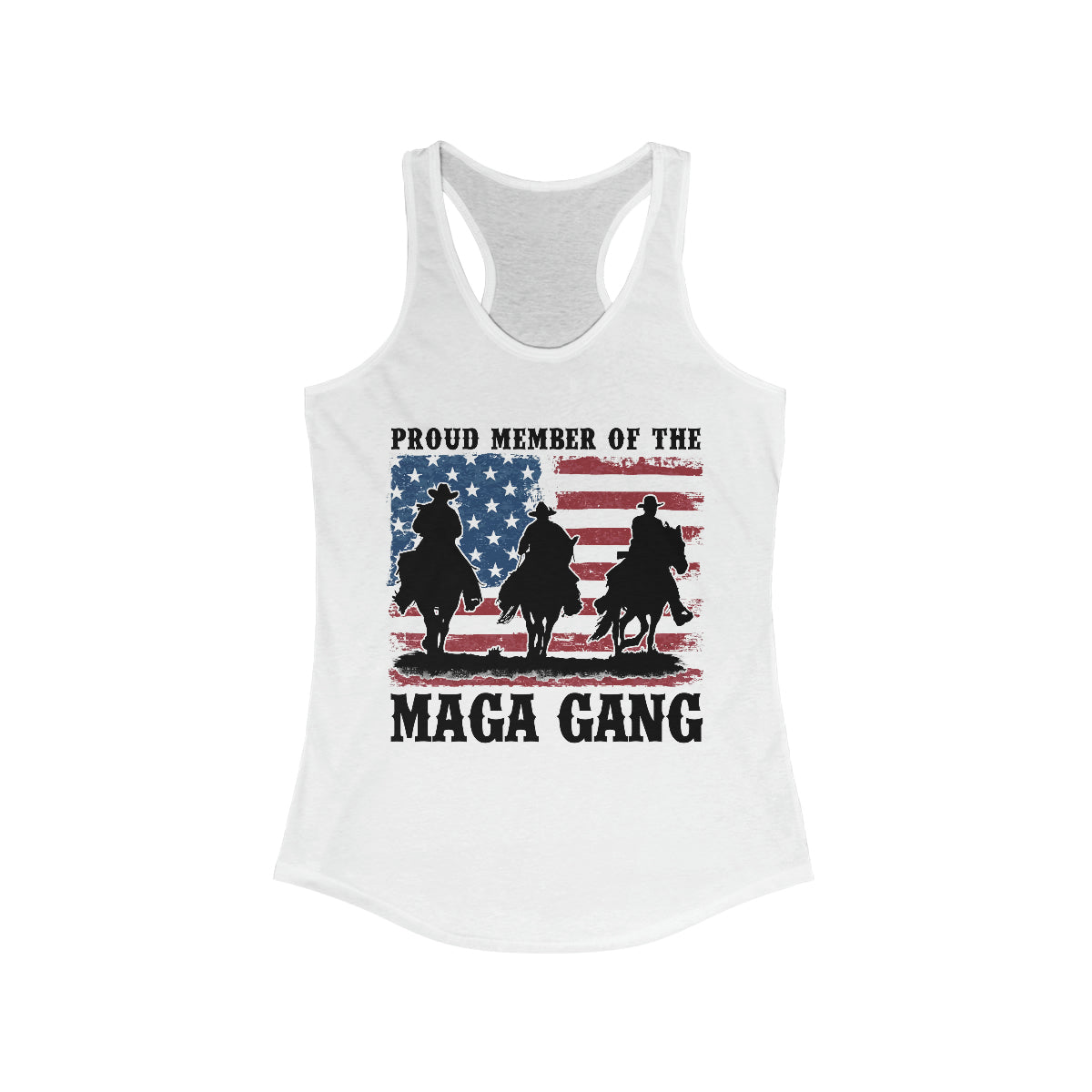 MAGA Gang | Women's Racerback Tank - Rise of The New Media