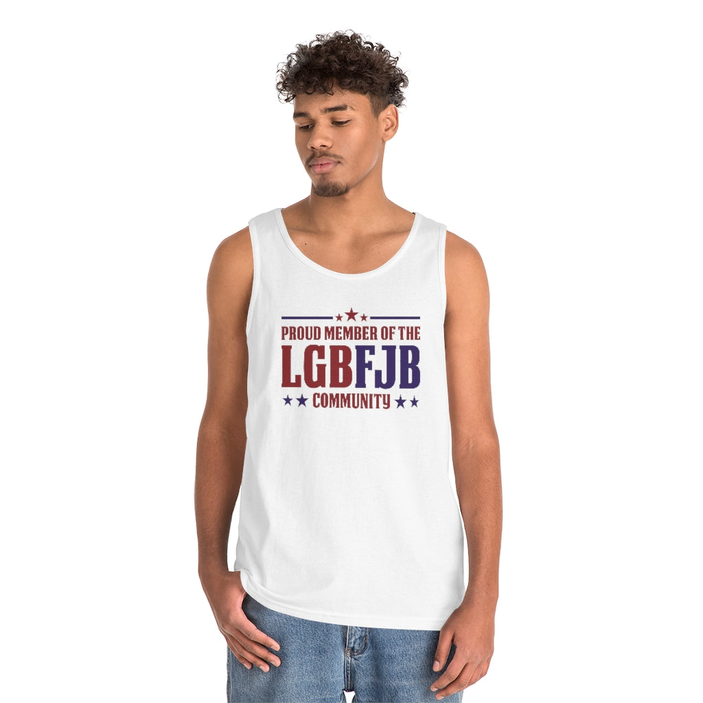 Proud Member of The LGBFJB Community | Men's Heavy Cotton Tank Top - Rise of The New Media