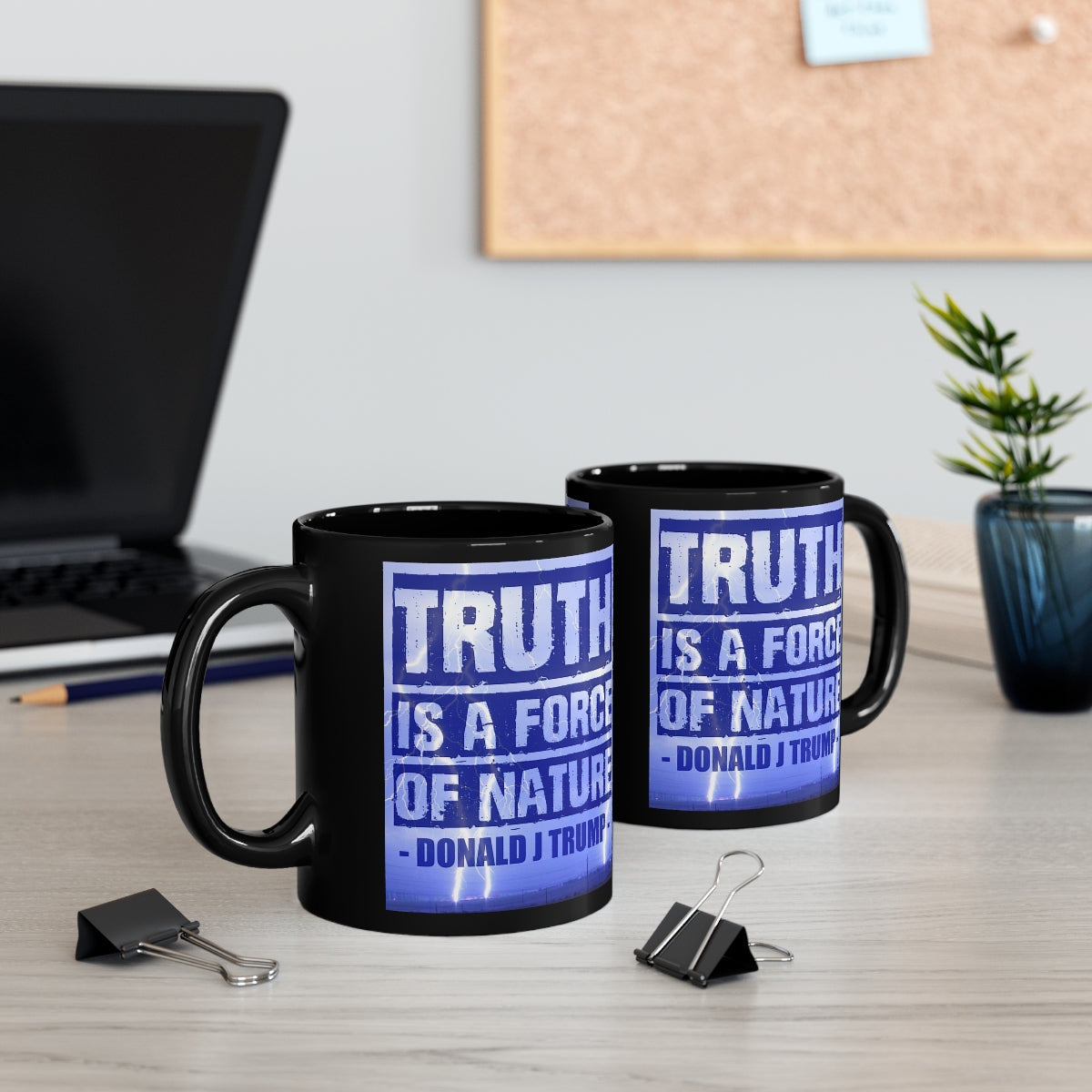 Truth Is A Force Of Nature | 11oz Black Mug - Rise of The New Media