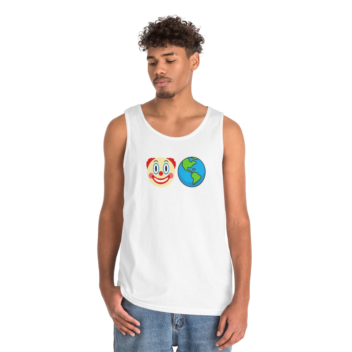 Clown World | Men's Heavy Cotton Tank Top - Rise of The New Media