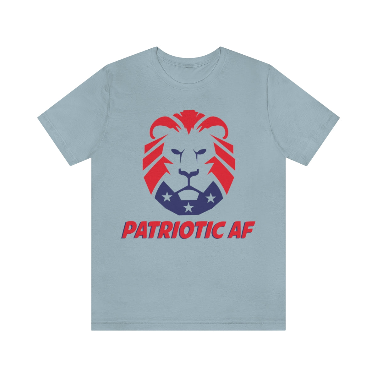 Patriotic AF with MAGA Lion | Mens/Unisex Short Sleeve T-Shirt - Rise of The New Media