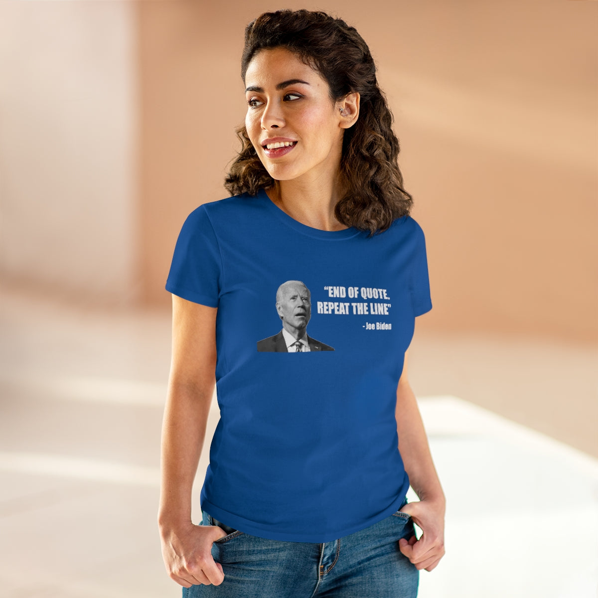 End Of Quote Repeat The Line | Women's Tee - Rise of The New Media
