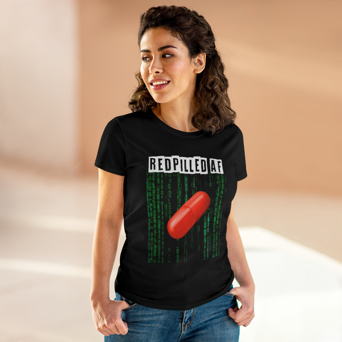 Redpilled AF | Women's Tee - Rise of The New Media