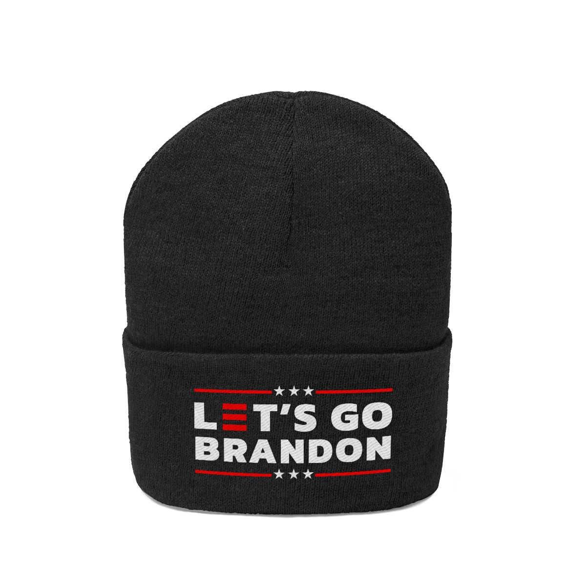 Let's Go Brandon Black Beanie Hat - Rise of The New Media