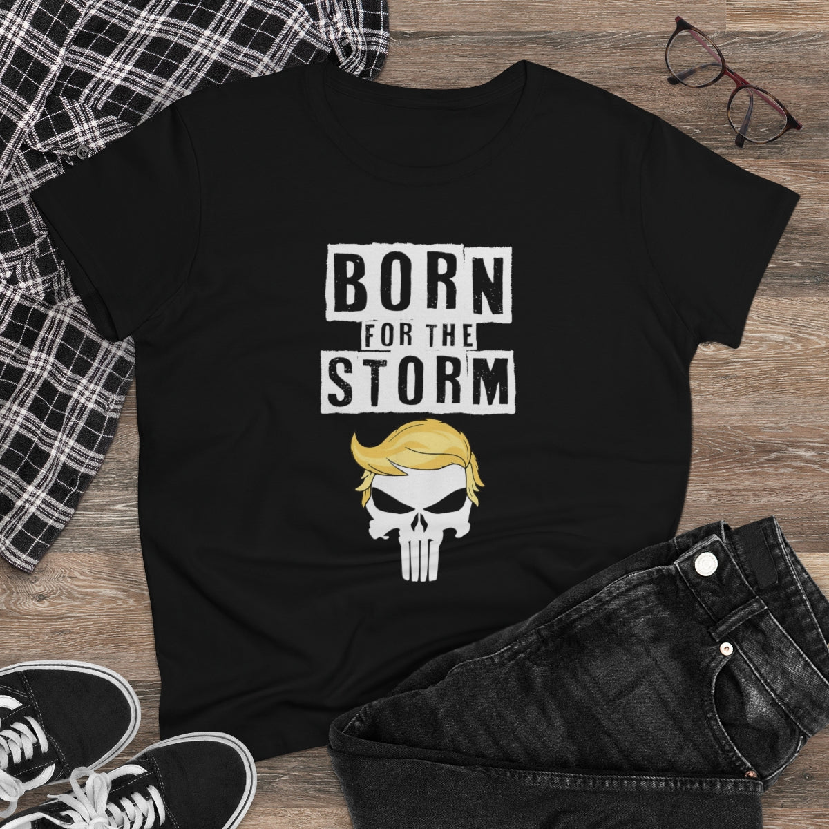 Born For The Storm | Women's Cotton Tee - Rise of The New Media