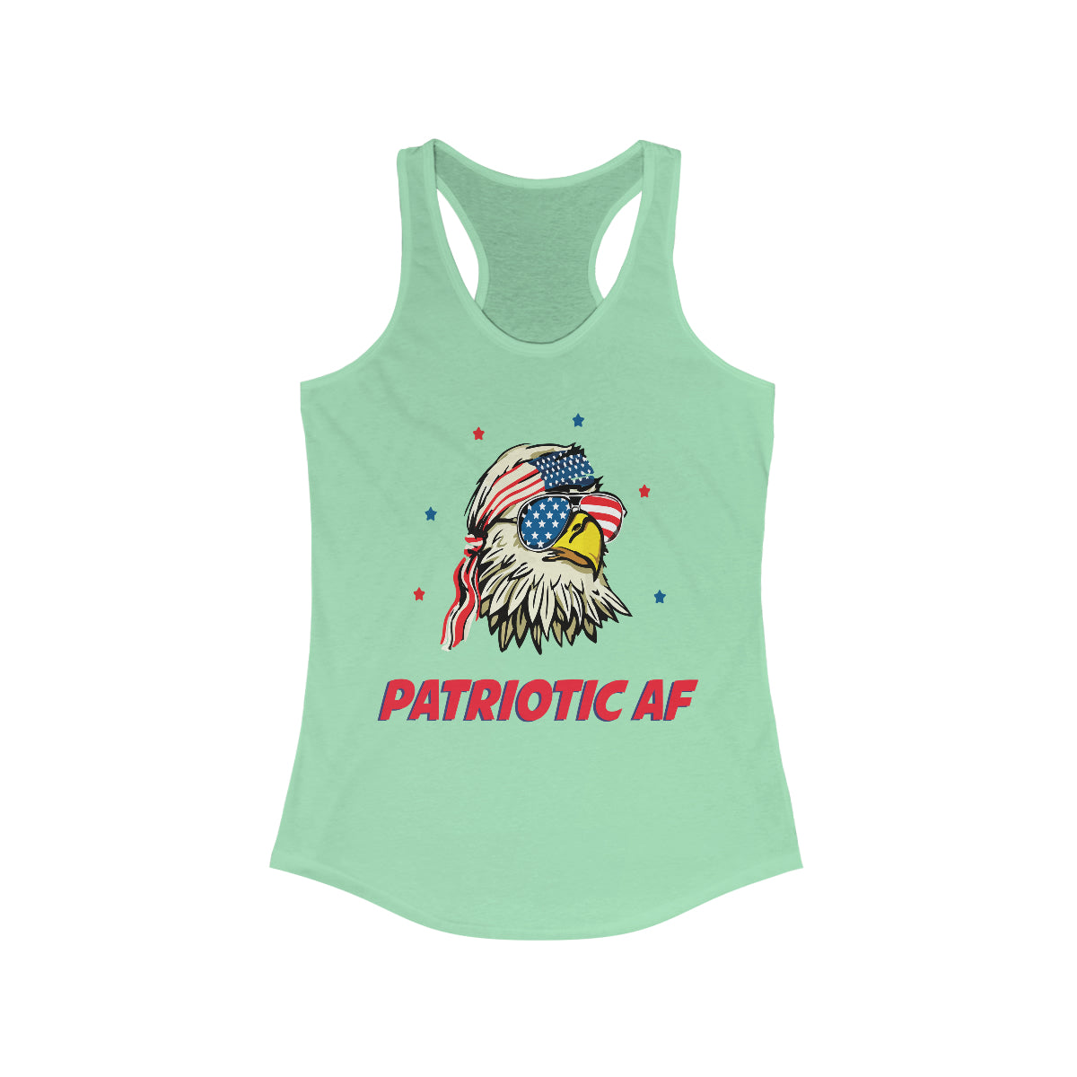 Patriotic AF with American Eagle | Women's Racerback Tank - Rise of The New Media
