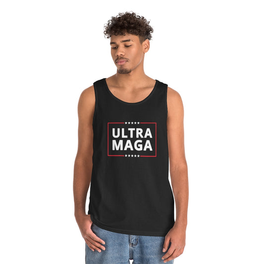 Ultra Maga | Men's Heavy Cotton Tank Top - Rise of The New Media