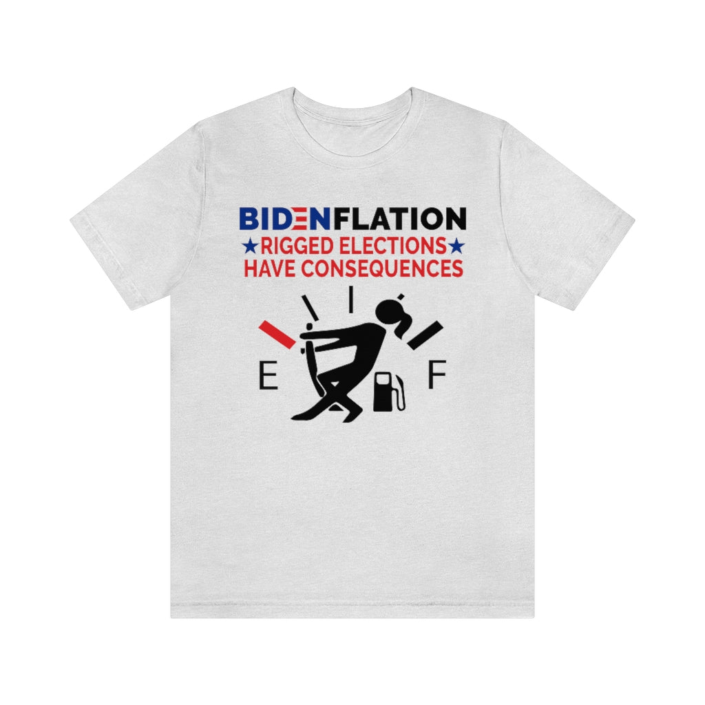 Bidenflation | Mens/Unisex Short Sleeve T-Shirt - Rise of The New Media