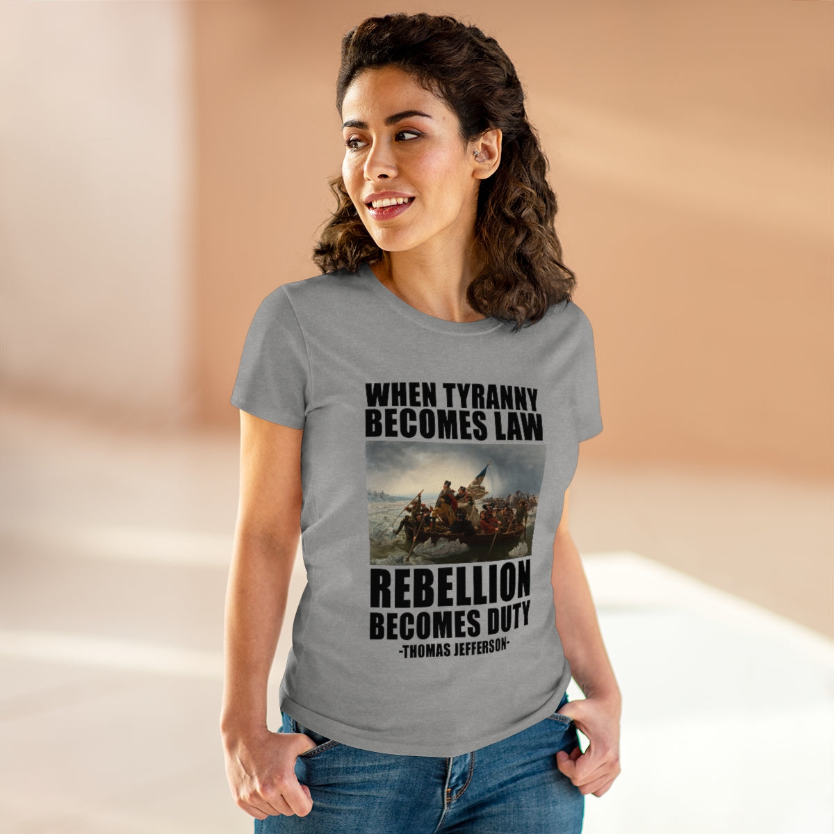 When Tyranny Becomes Law... | Women's Cotton Tee - Rise of The New Media