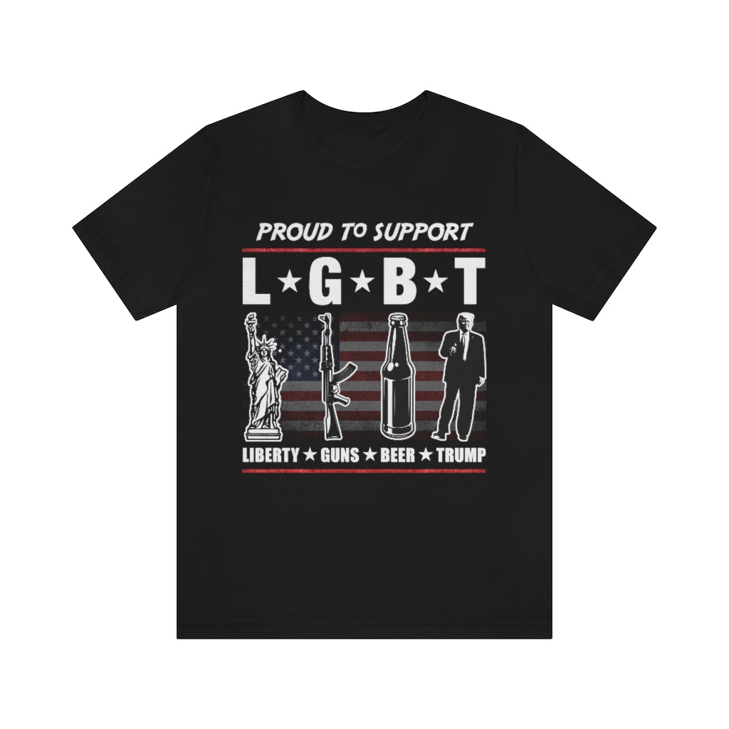 Proud to Support LGBT | Mens/Unisex Short Sleeve T-Shirt - Rise of The New Media