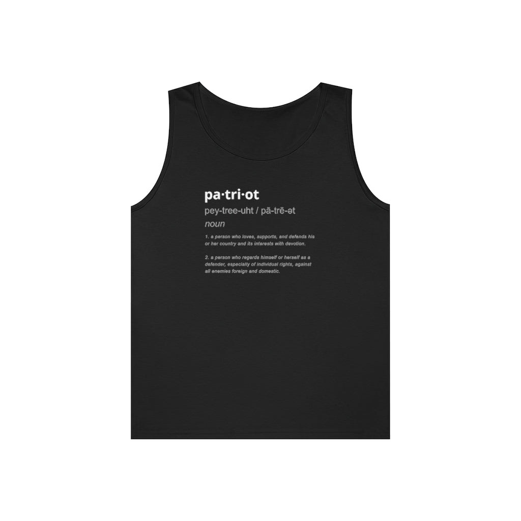 Patriot Definition | Men's Heavy Cotton Tank Top - Rise of The New Media