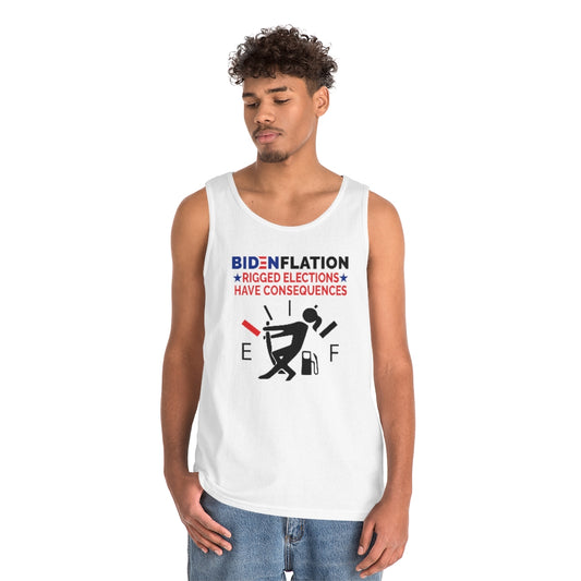 Bidenflation | Men's Heavy Cotton Tank Top - Rise of The New Media