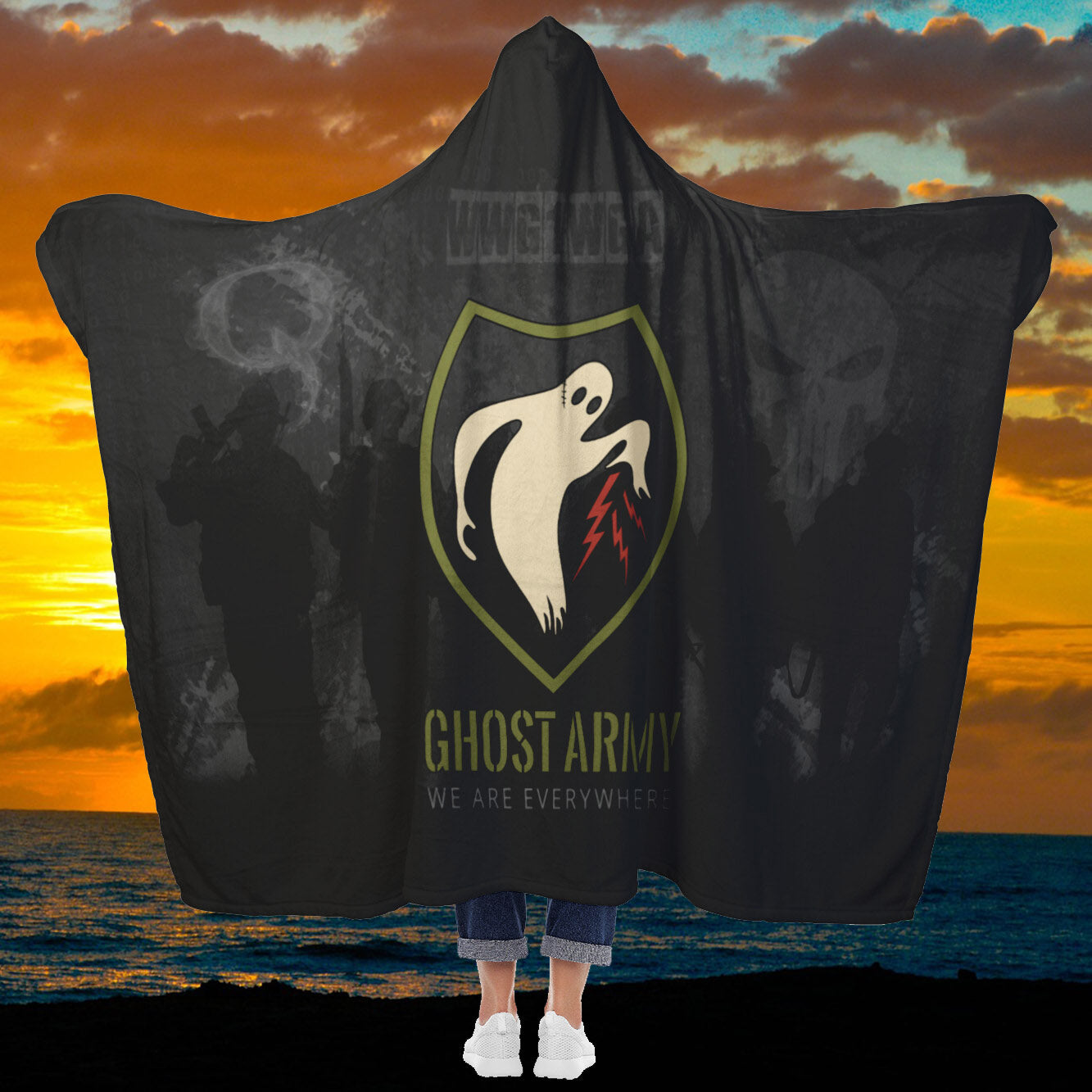 Ghost Army Hooded Blanket - Rise of The New Media