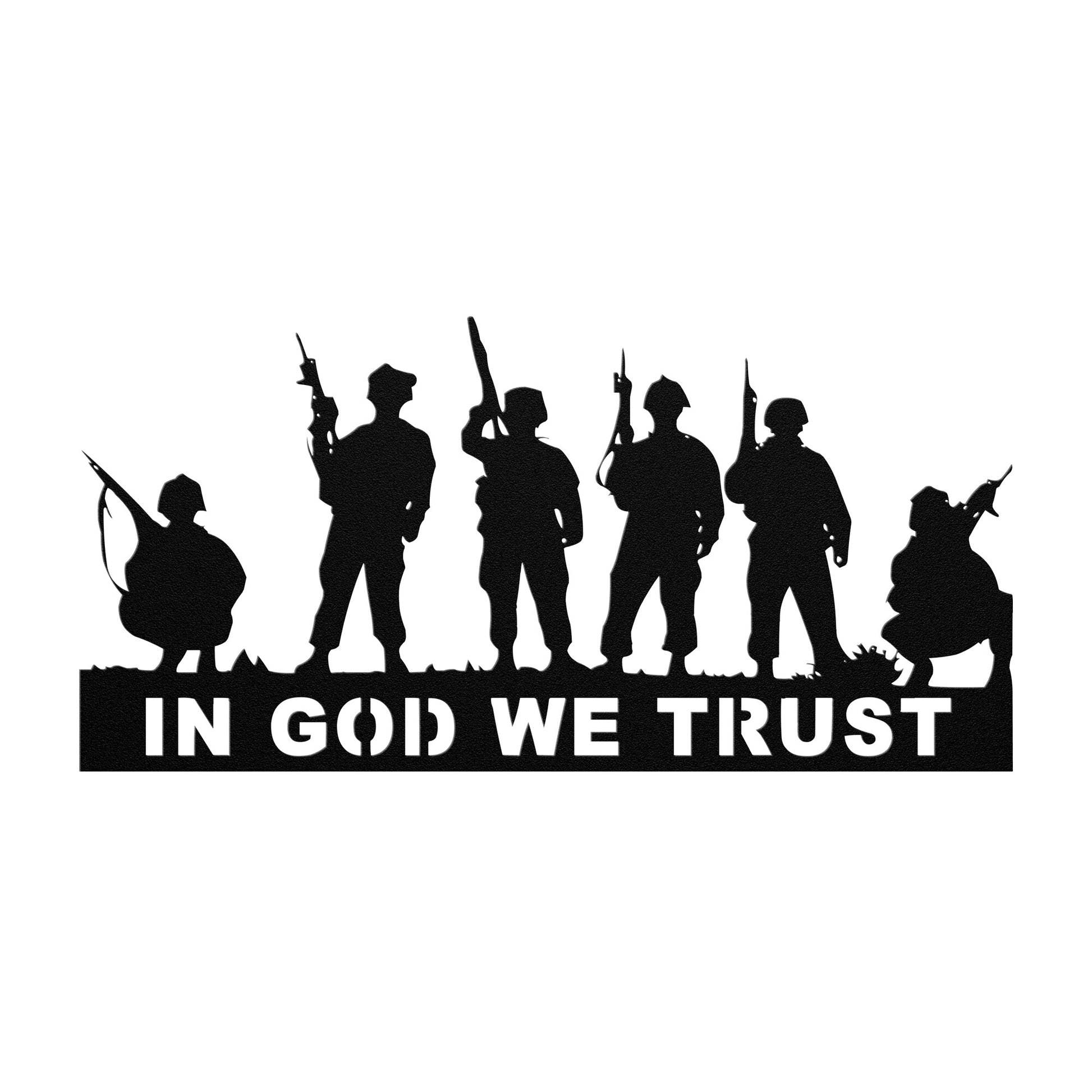 In God We Trust Die-Cut Metal Sign - Rise of The New Media