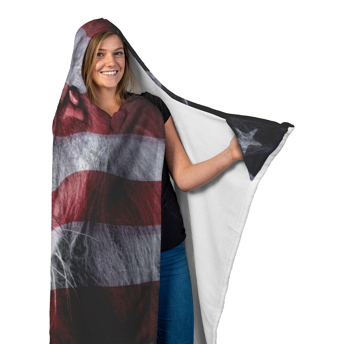 Lion & Flag Hooded Blanket - Rise of The New Media