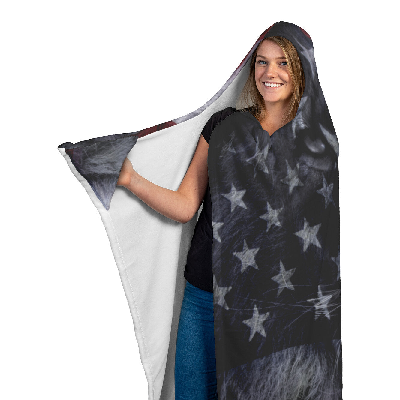 Lion & Flag Hooded Blanket - Rise of The New Media