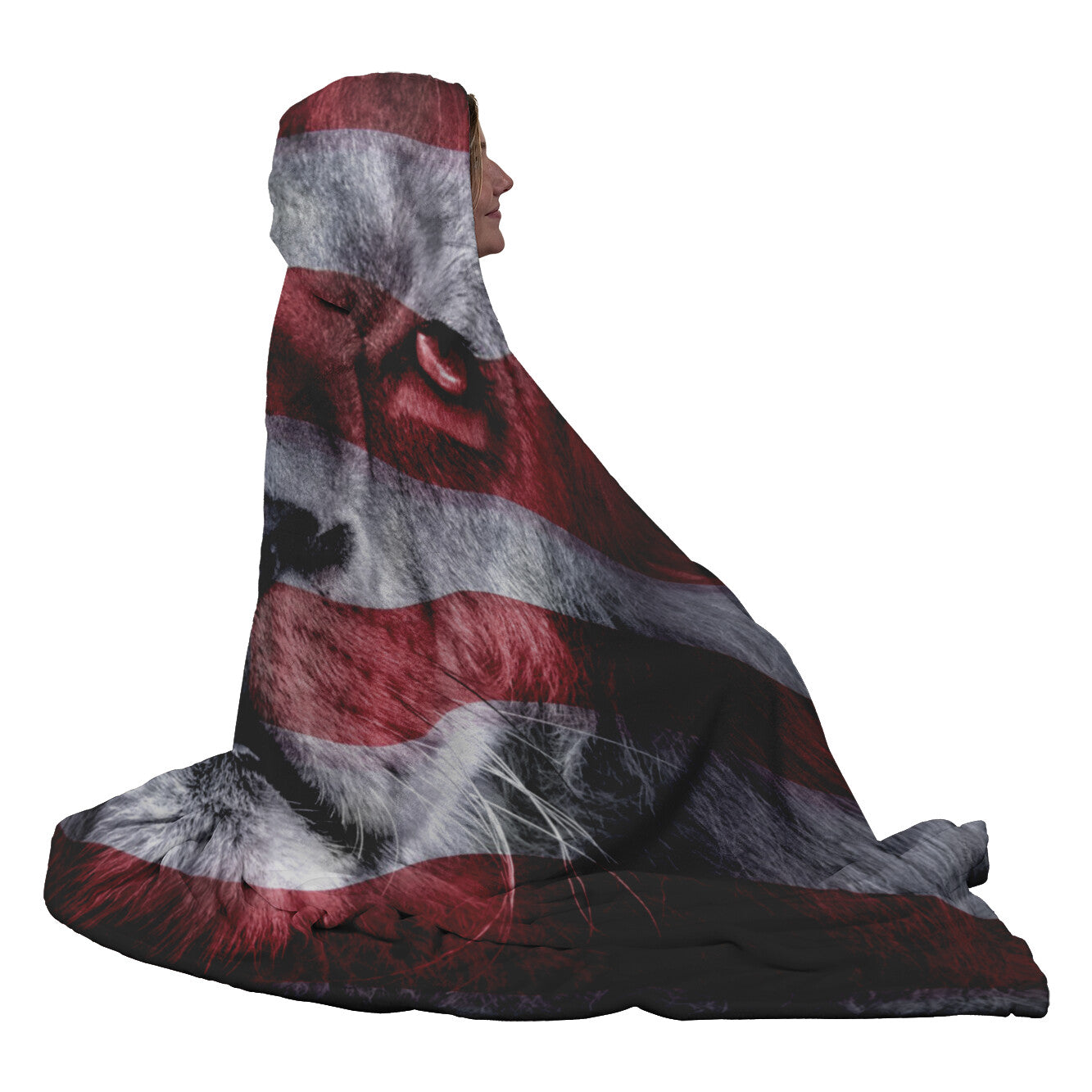 Lion & Flag Hooded Blanket - Rise of The New Media