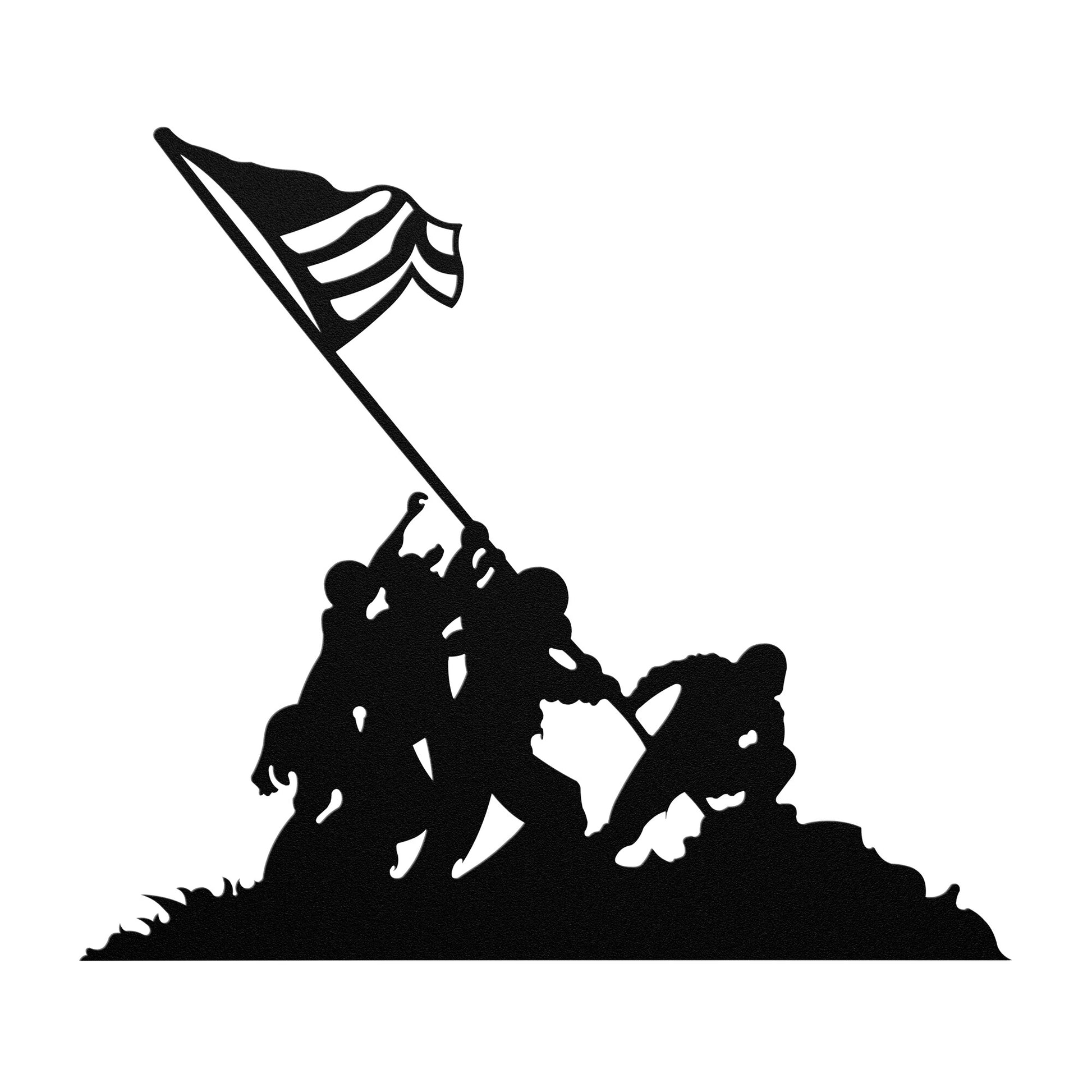 US Marines With American Flag Die-Cut Metal Sign - Rise of The New Media