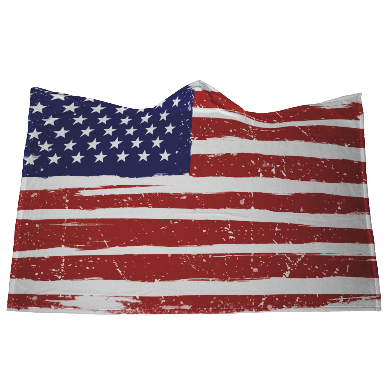 USA Flag with grunge effect Hooded Blanket - Rise of The New Media
