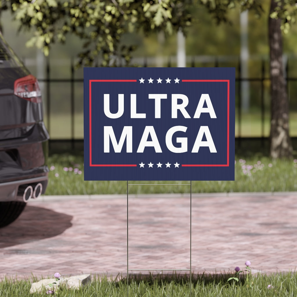 Ultra Maga | Double-sided Yard Sign - Rise of The New Media